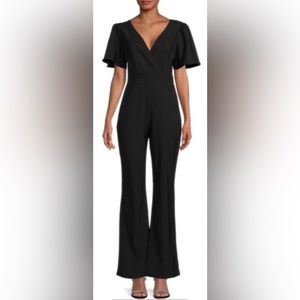 SOCIALITE Black Flutter Sleeve Jumpsuit Size Small (4-6) NWT
